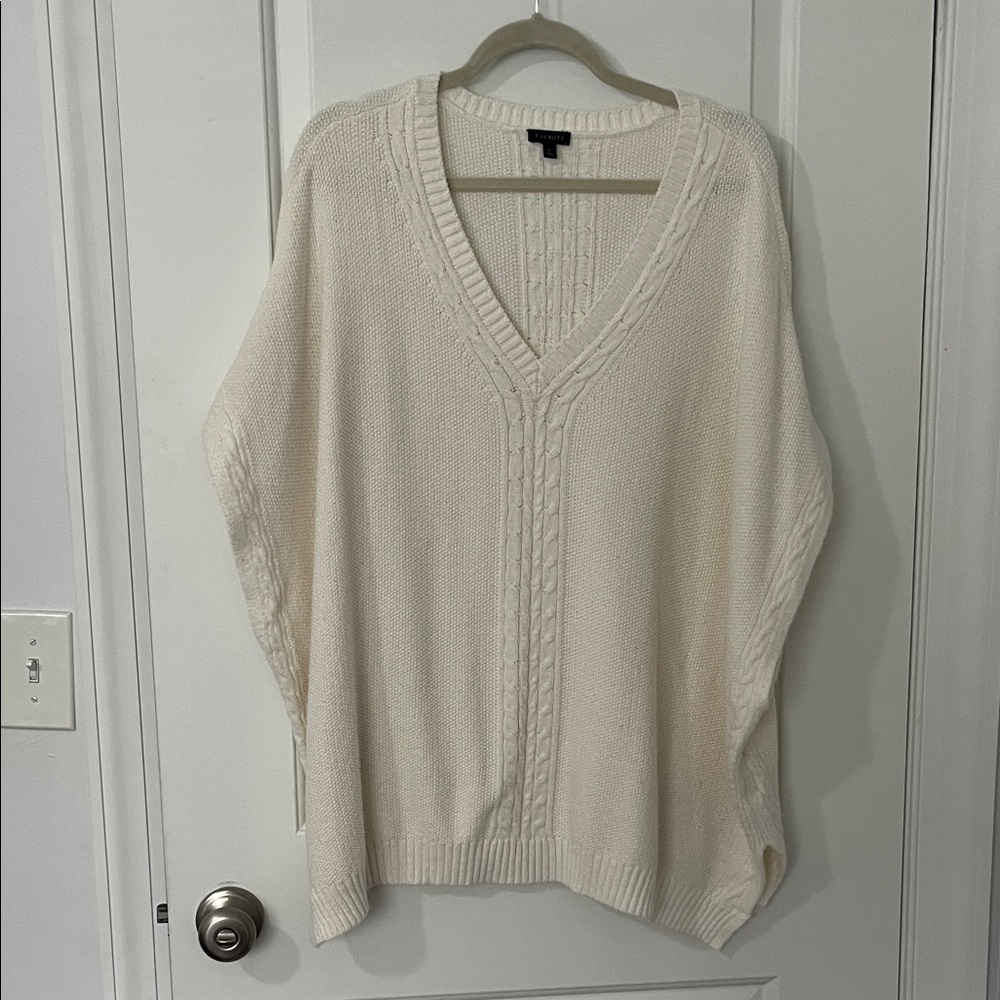 Talbots Cream V-Neck Sweater